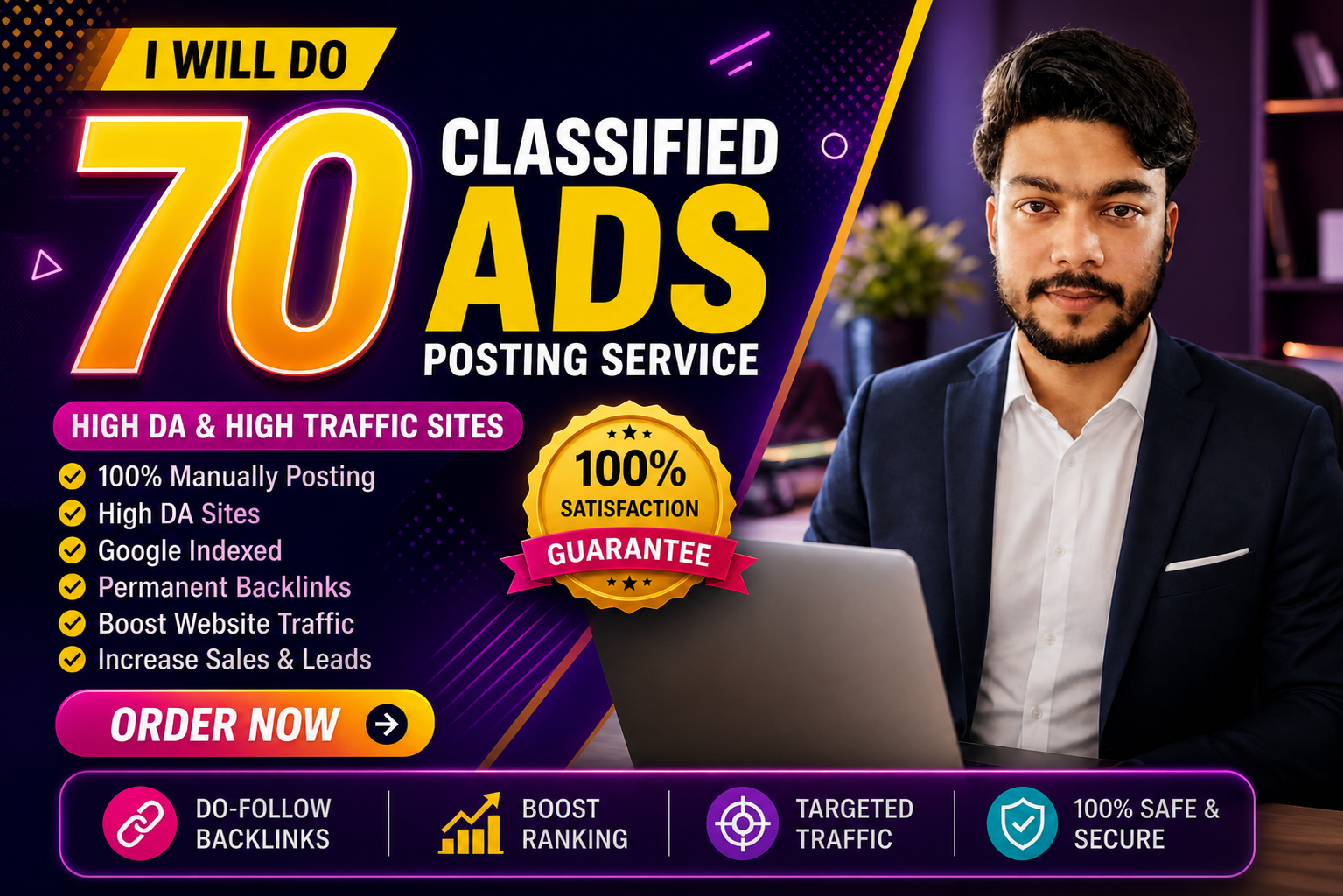 Get 70 Classified Ads Posting Service to Increase Visibility & Sales