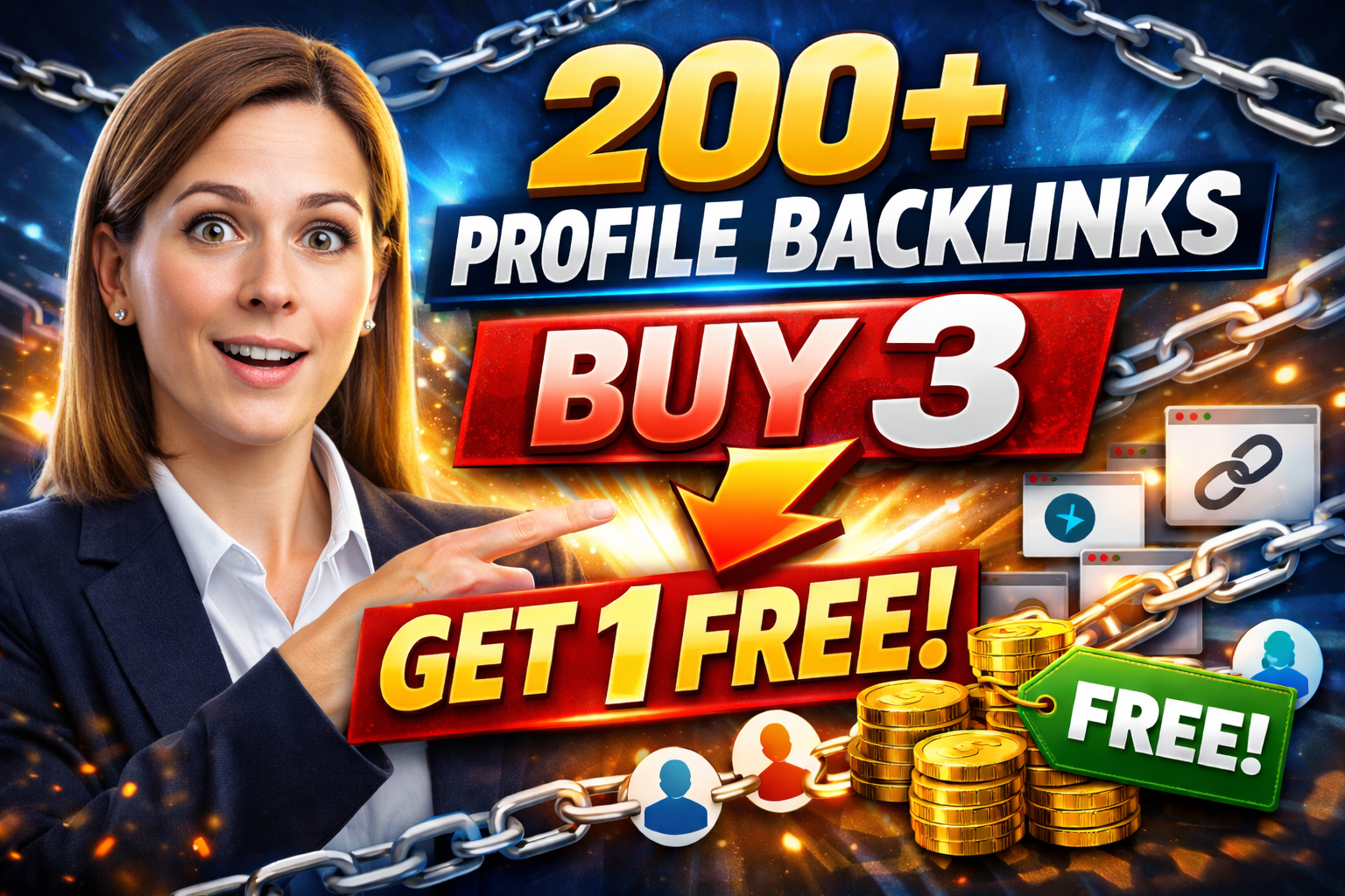 Get 200 High Authority Profile Backlinks - 100 Manual...