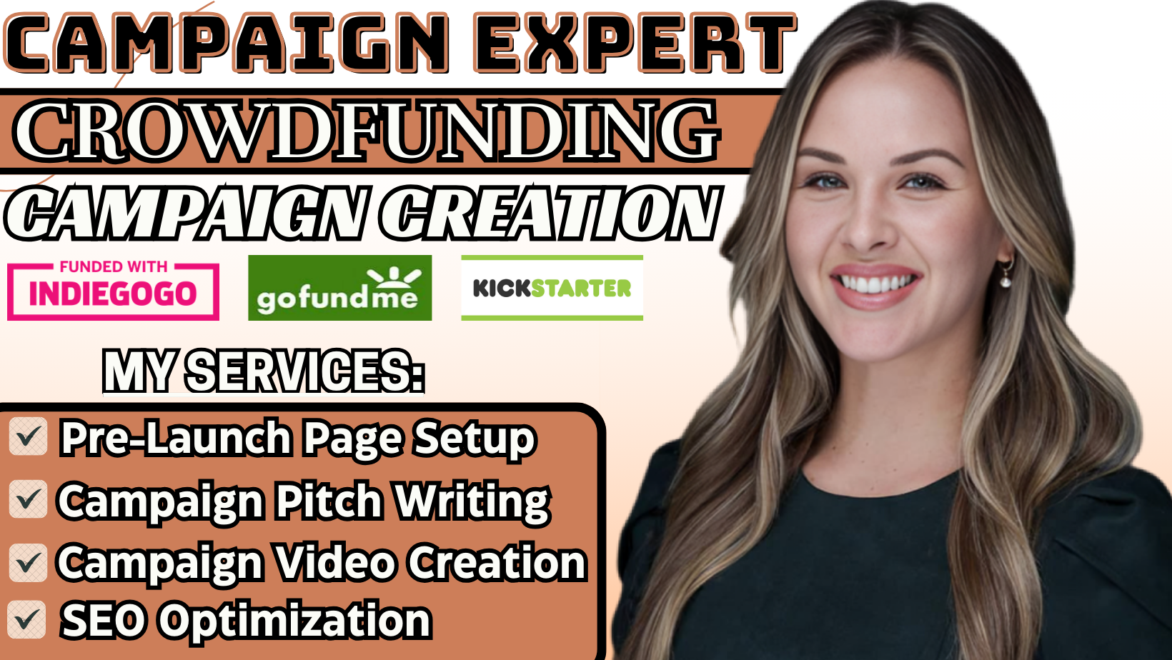I will do crowdfunding campaign creation promotion on...