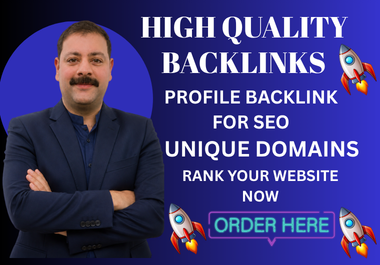I will create high authority 40 profile backlinks for SEO ranking