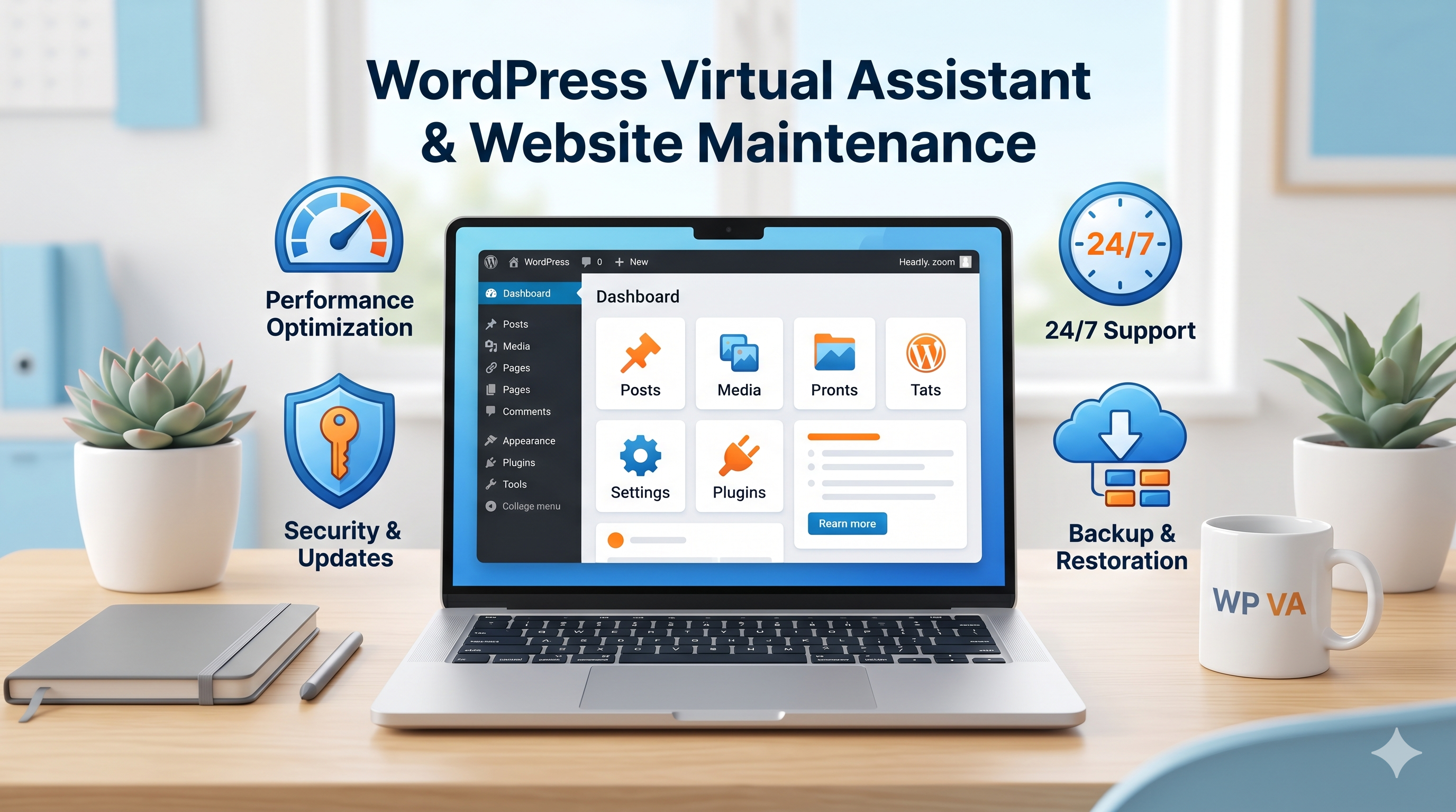 I will maintain, update, and secure your WordPress website