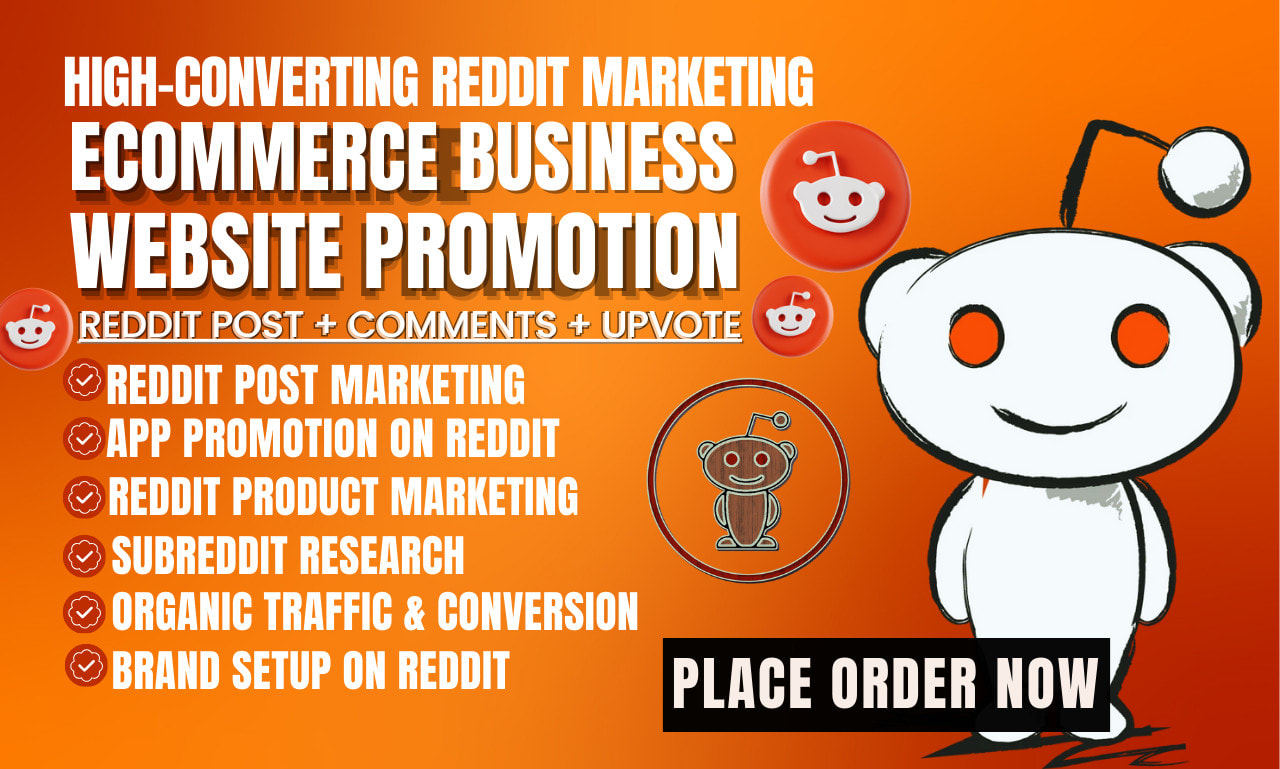 I will increase ecommerce product link business website ai app via reddit post and comment