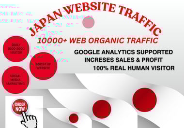 Japan Targeted Website Traffic & 100 Organic Huma...