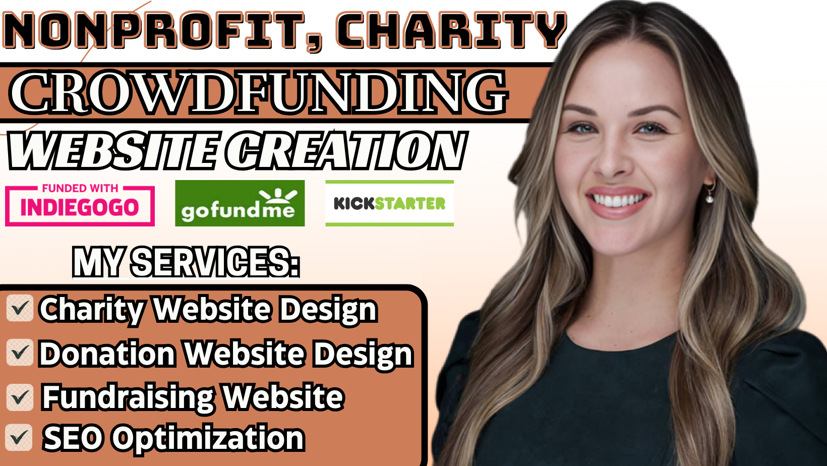 I will create nonprofit fundraising website for chari...