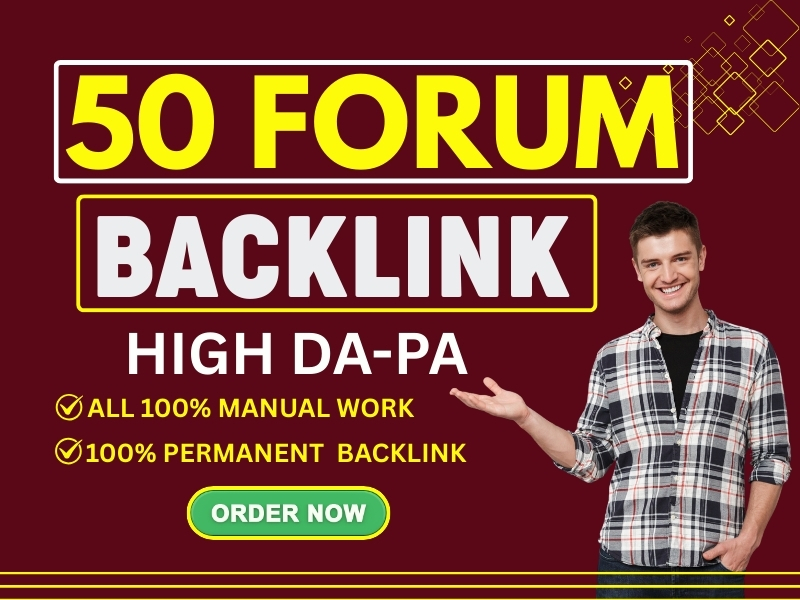 I will Provide 60 Forum Posting to High DA PA Website...