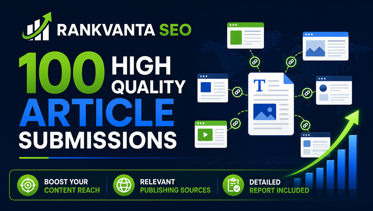 I will Provide 100 HIGH Quality Article Submission