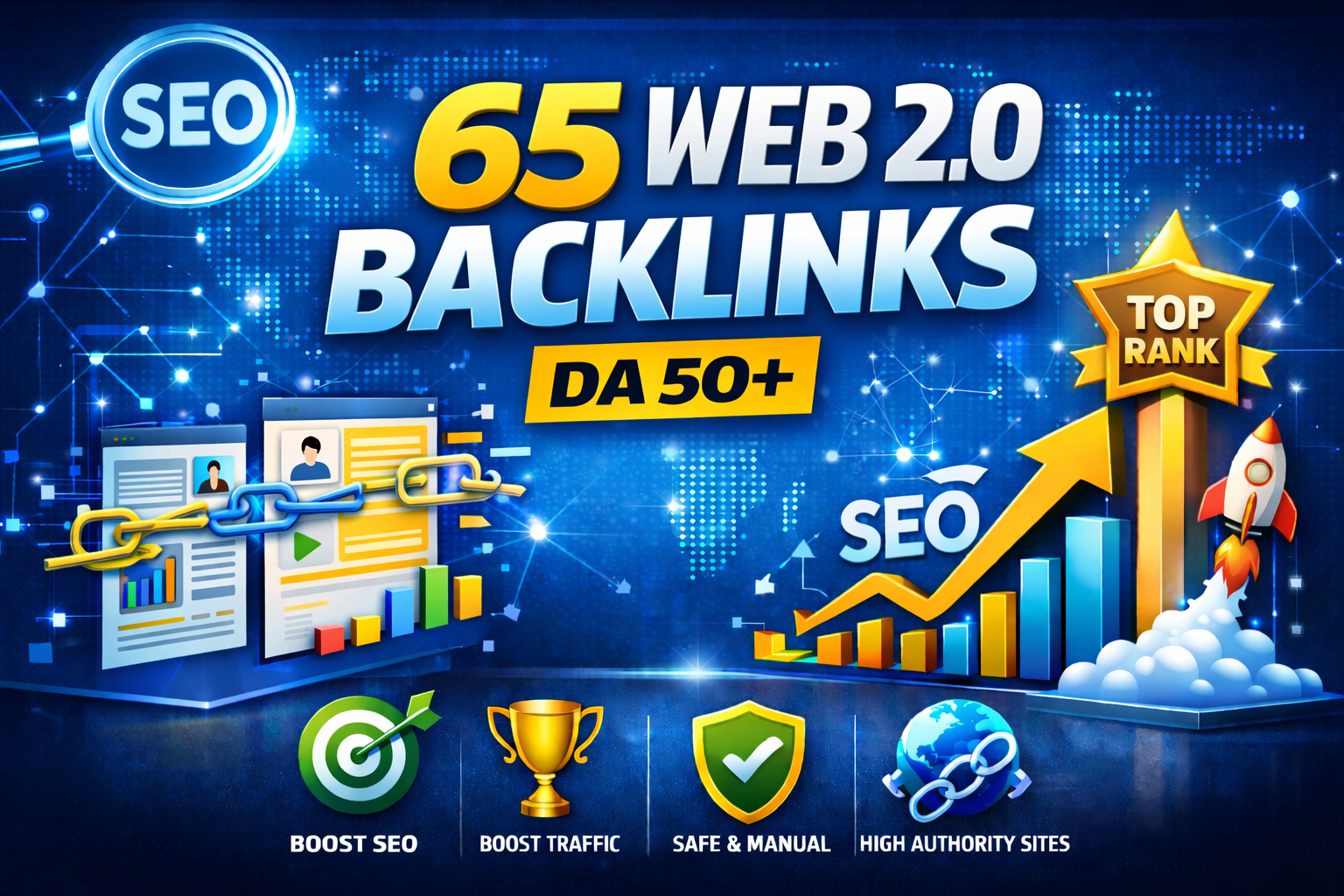 I Will Build 65 Web 2.0 Backlinks to Boost Google Rankings