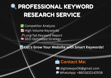 I Will Do Professional Keyword Research to Rank Your ...