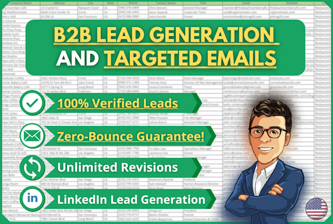 I provide you data b2b lead generation, 100 company ...