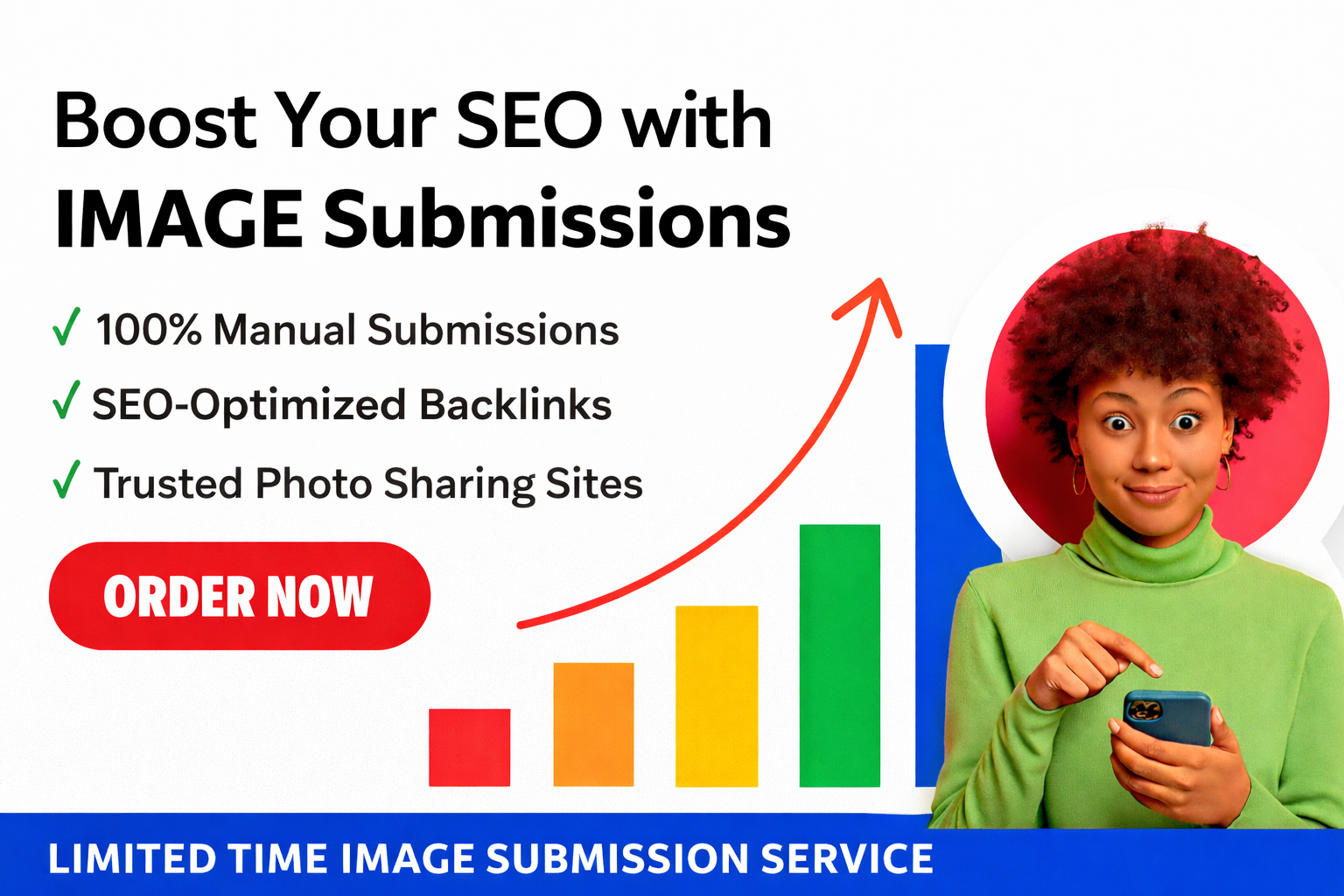 I will do manual 100 image submission backlinks to bo...