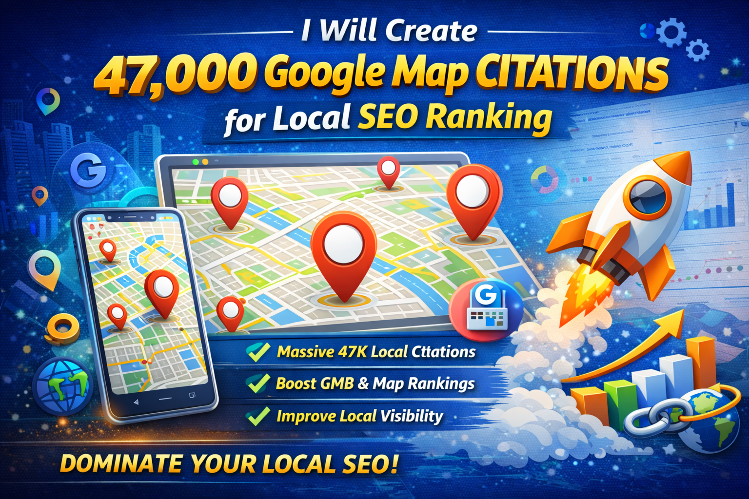 I Will Create 47,000 Google Map Citations for Local SEO Ranking