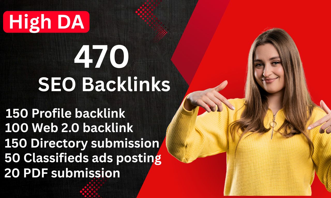 Build 470 High-Quality Backlinks to Boost Google Rank...