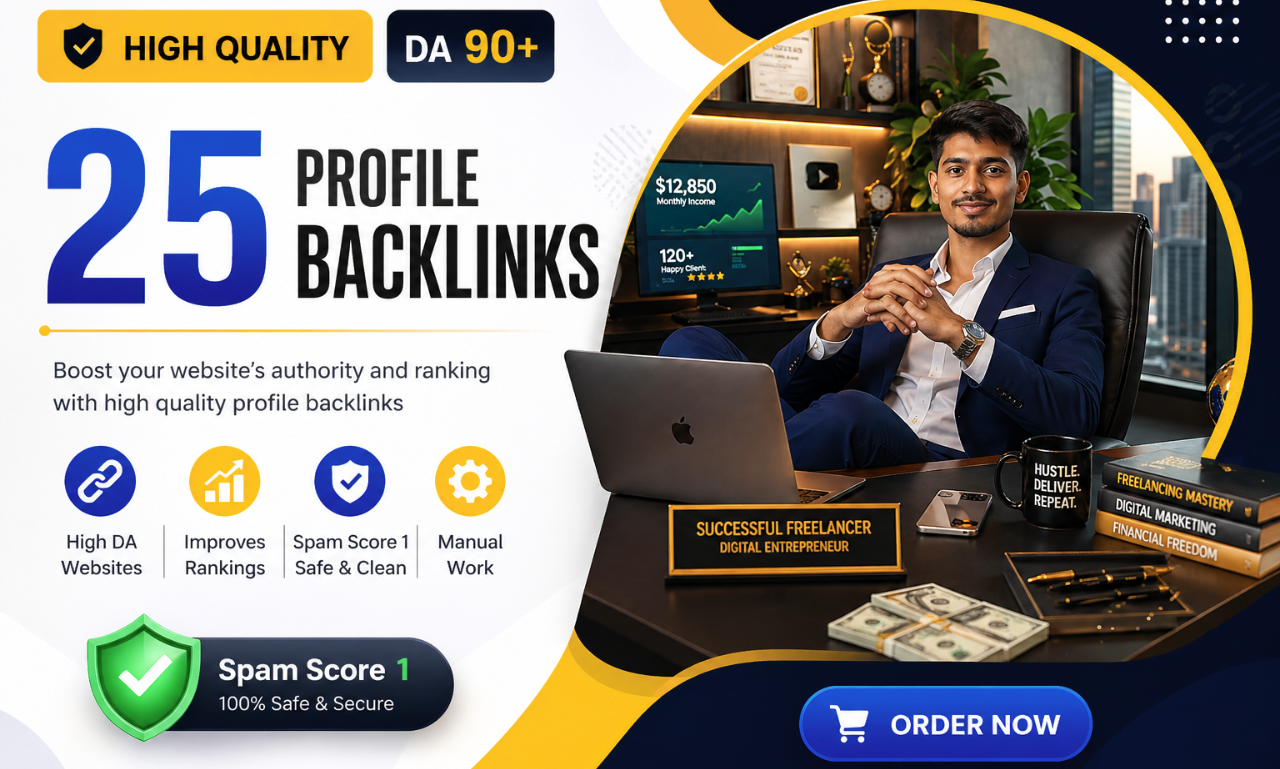 25 Fast Ranking with High Quality Profile Backlinks