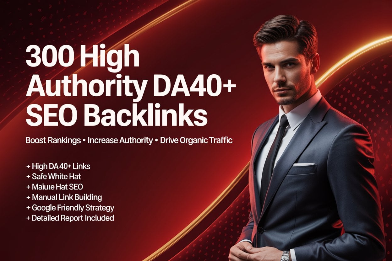 I Will Deliver 300 High Authority DA40+ SEO Backlinks