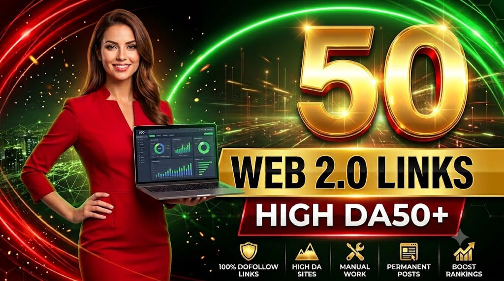 I Will Provide 50 High DA Web2.0 Backlinks