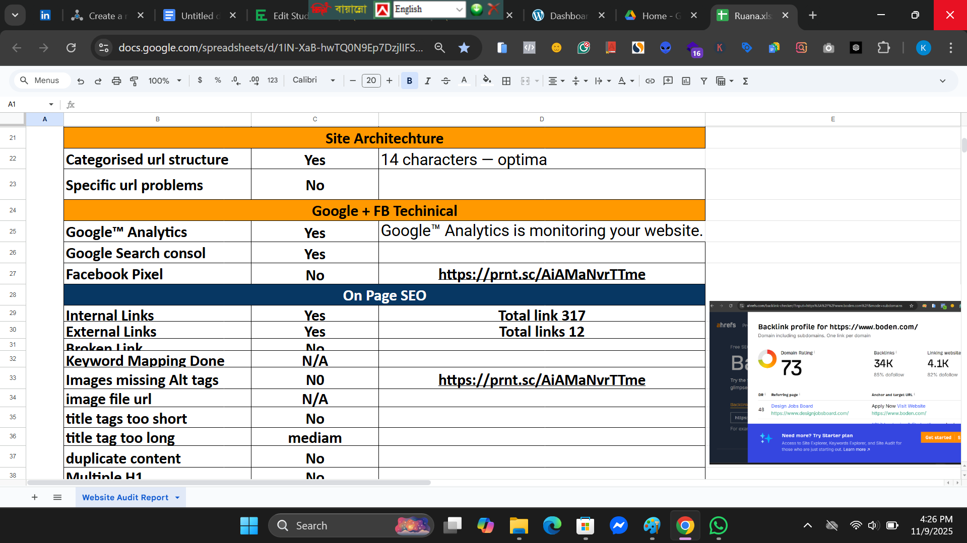 I will Complete a Website SEO Audit ,Sitemap Optimization and analytic