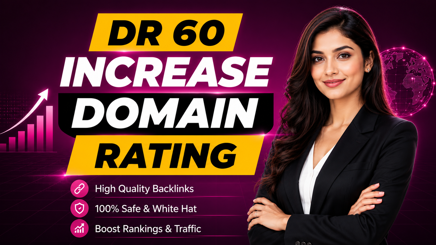 I will Increase Ahrefs DR 60 with manual Premium Link Building safely