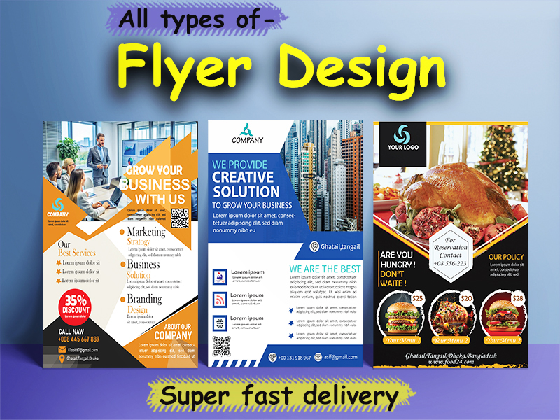 I will design a unique flyer, poster or brochure