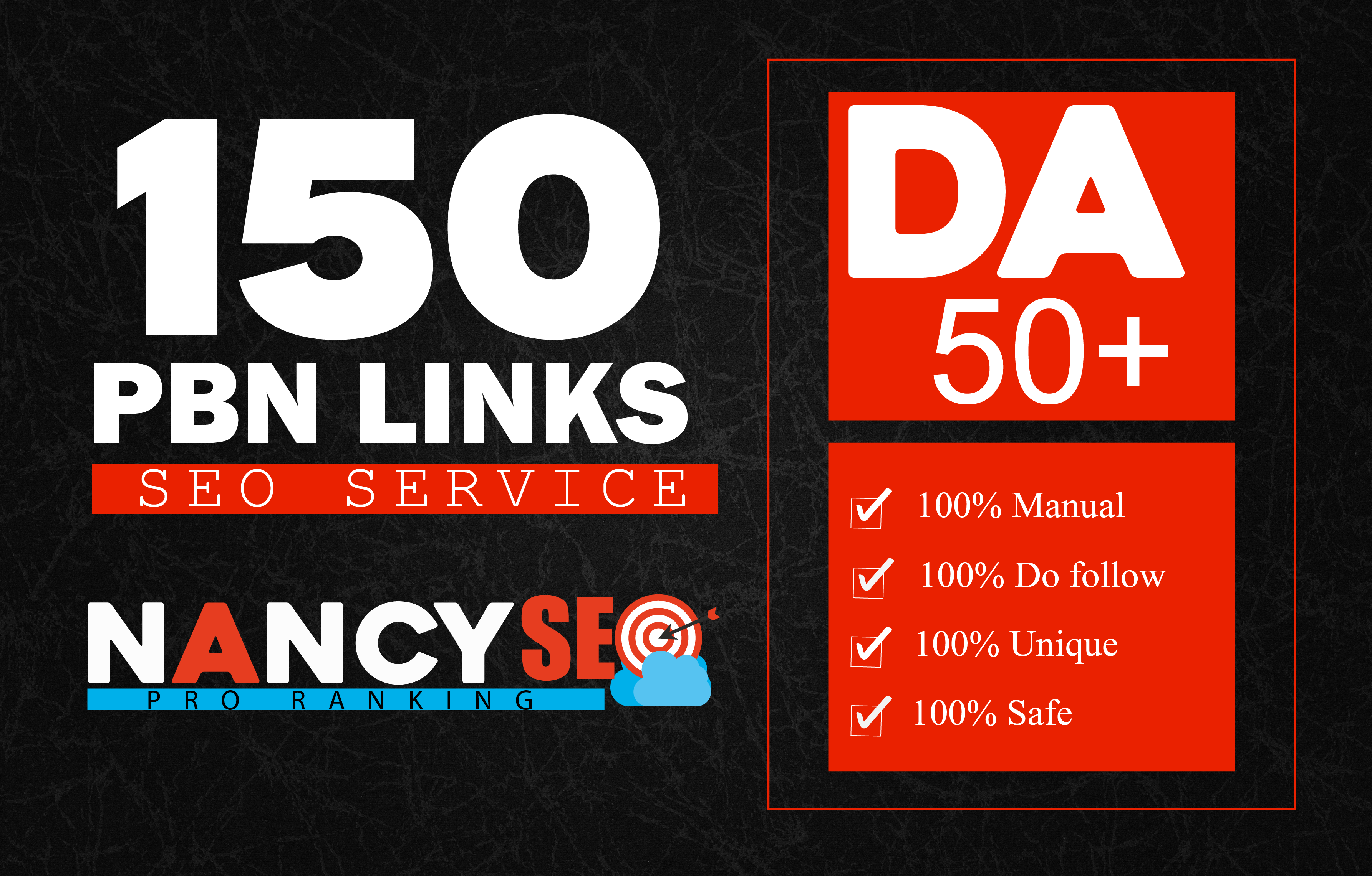 150 High DA 50+ PBN Backlinks unique and clean domains