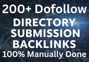 I Will Manually Do Instant Approval 200+ Do Follow Web Directory Submission Backlinks