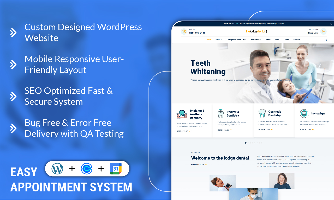 Develop any Healthcare, Medical or Dental Website with SEO & Appointment System