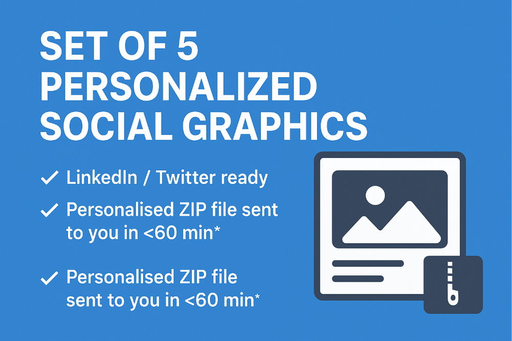 Custom LinkedIn Graphics Pack &ndash; 5 Personalized Designs for Job Seekers