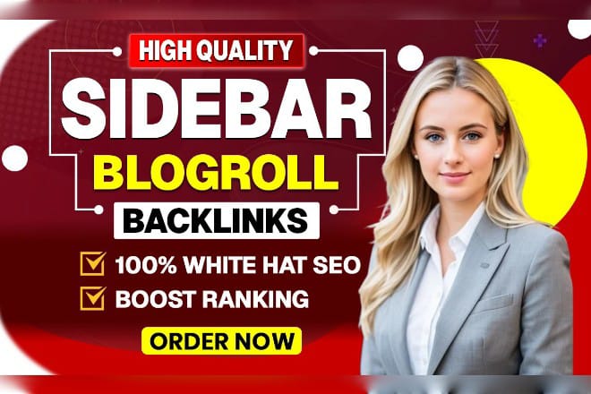 I will make 100 da 50 sidebar blogroll dofollow SEO p...