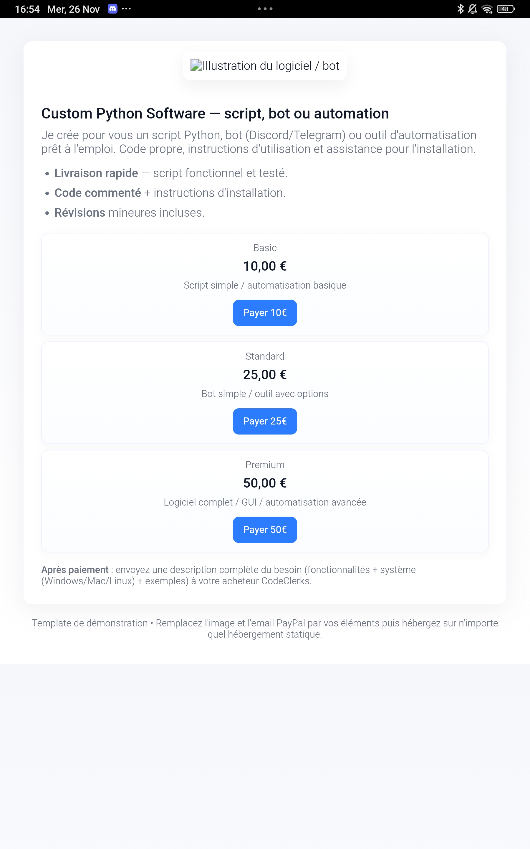 I will create a custom Python software, bot or automation for you