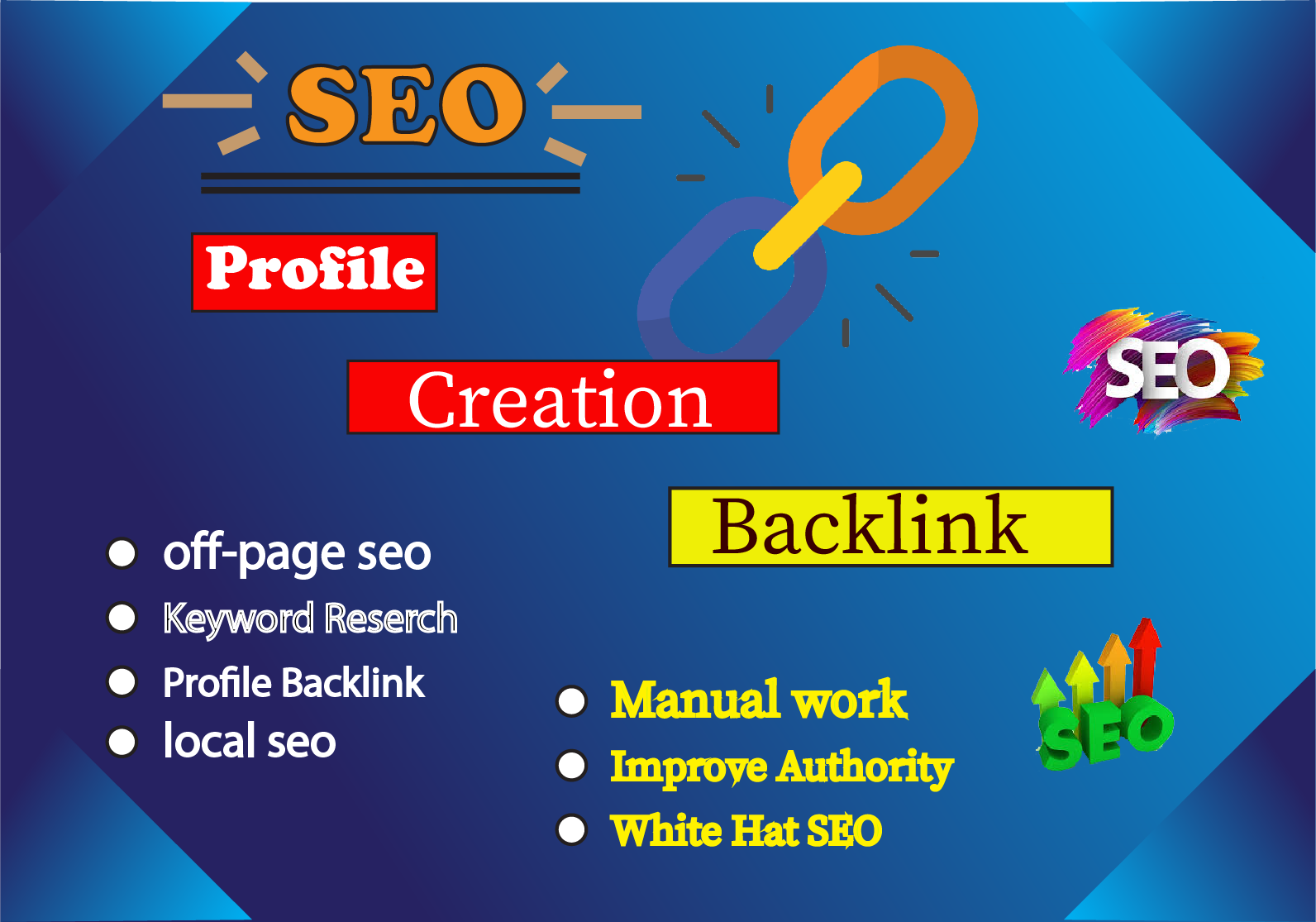 I will Create high-Authority profile backlinks to boost your Website ranking