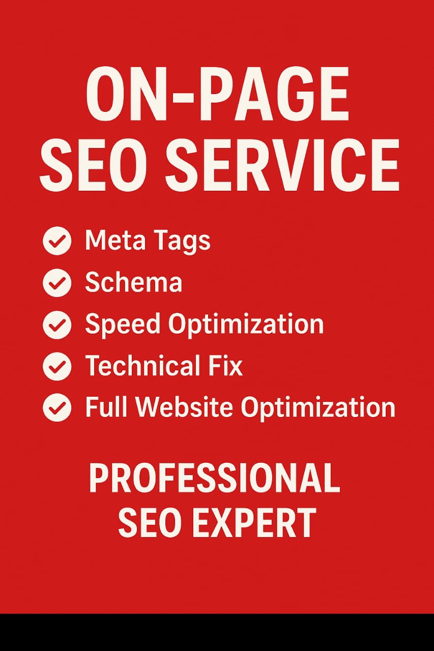 On Page SEO Optimization - I will improve your websit...