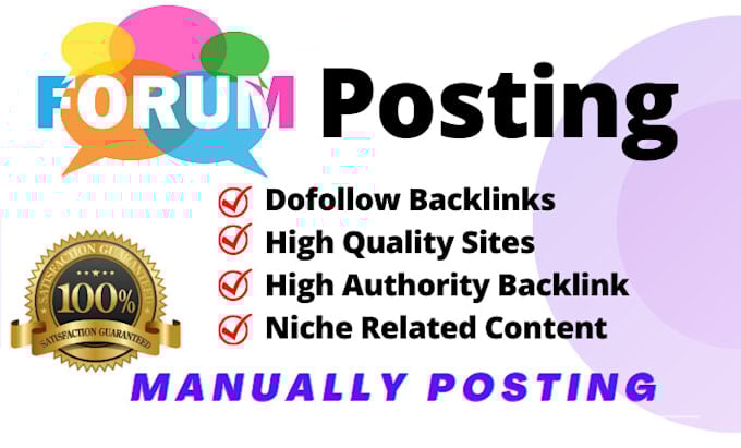 Build 100 High-Quality Forum Backlinks &ndash; 100% Manual & SEO Safe