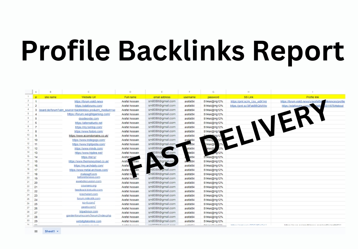 50+ high DA parmanent manual work dofollow high quality profile backlinks
