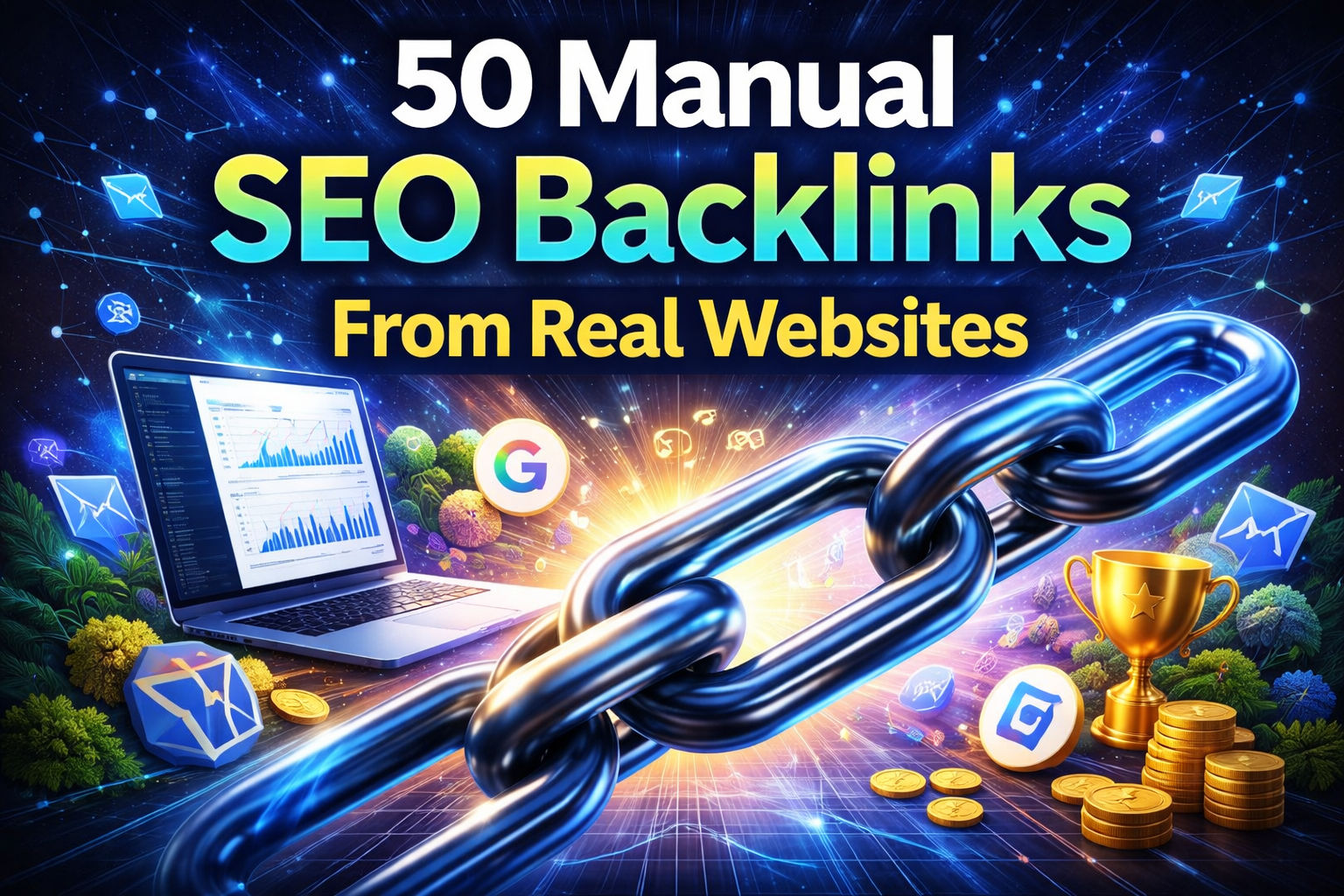 50 Manual SEO Backlinks From Real Websites