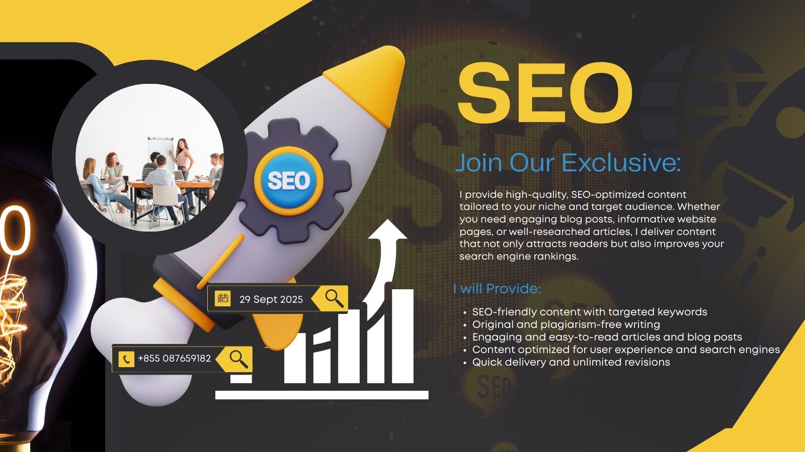 I will do professional SEO content writing for blogs ...