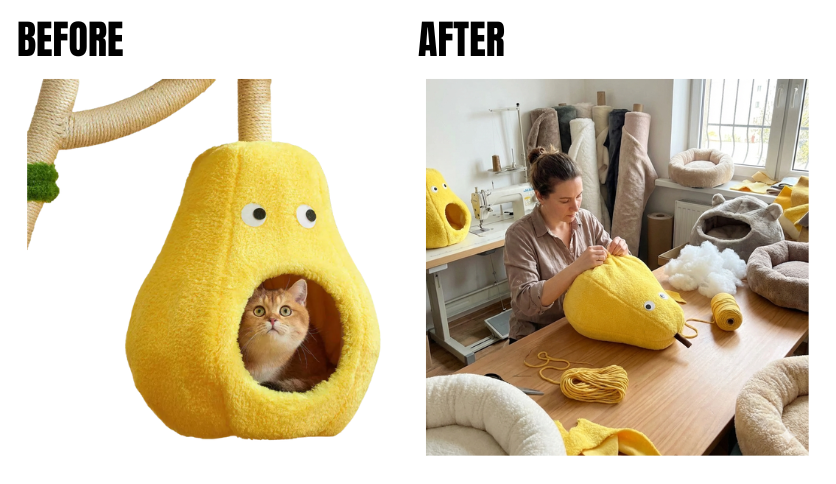 create authentic behind-the-scenes product brand visuals/images for pet Shopify or ecommerce stores