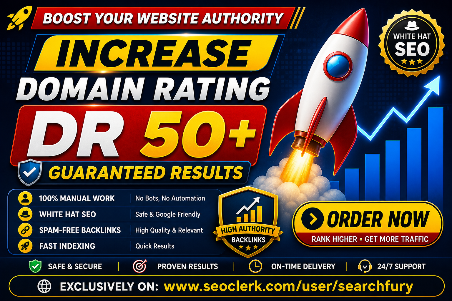 I will build DR50+ high authority backlinks with whit...