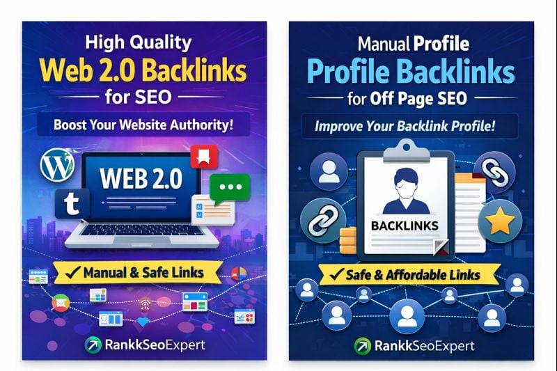 I will create 10 Web 2.0 and 10 Profile Backlinks for...