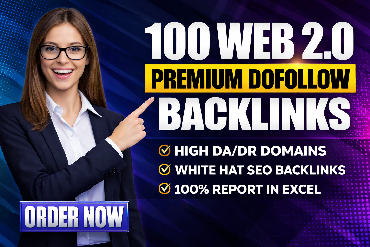 I will build 100 high DA/DR web 2.0 dofollow backlinks