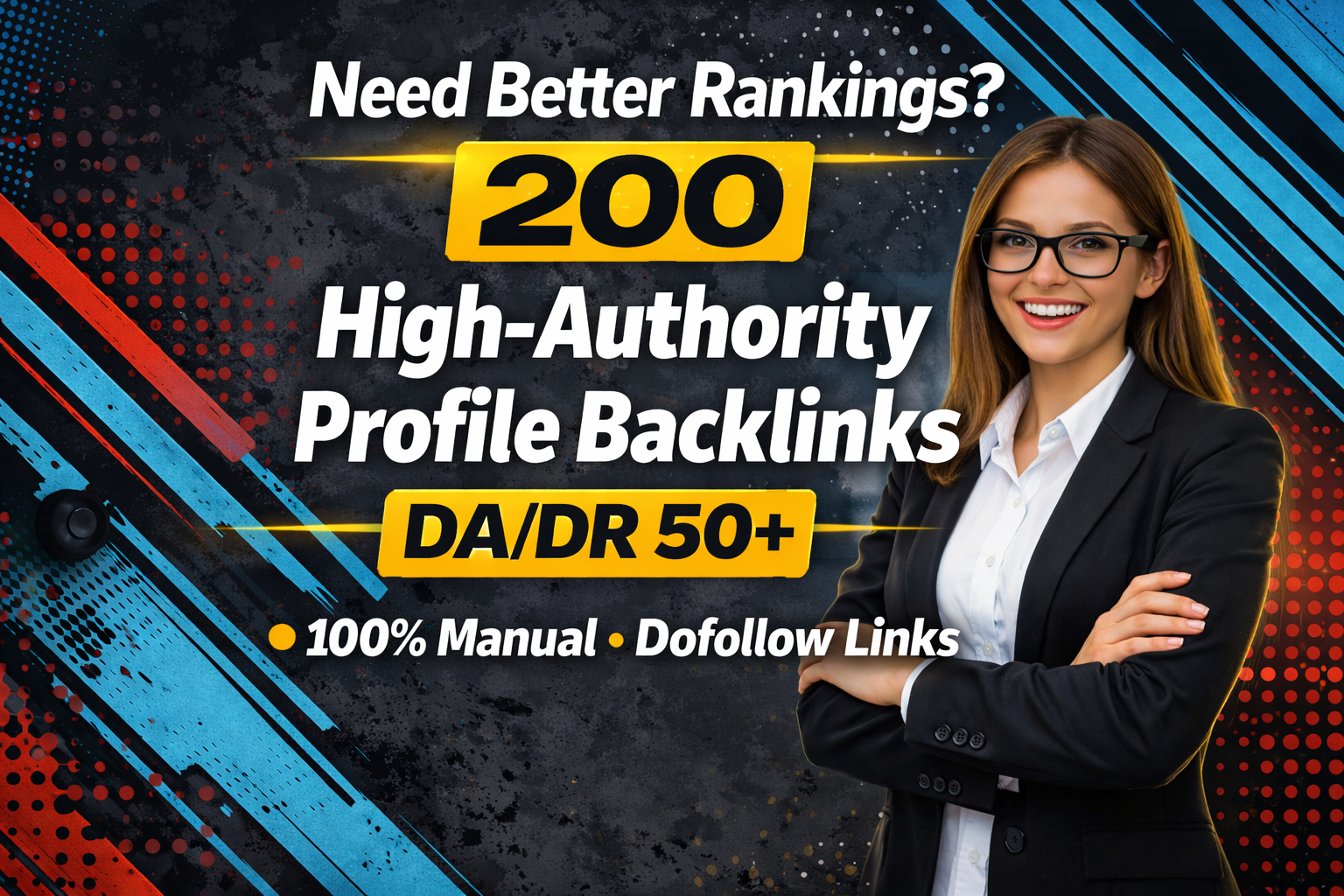 I will build 200 high authority DA DR 50+ profile bac...