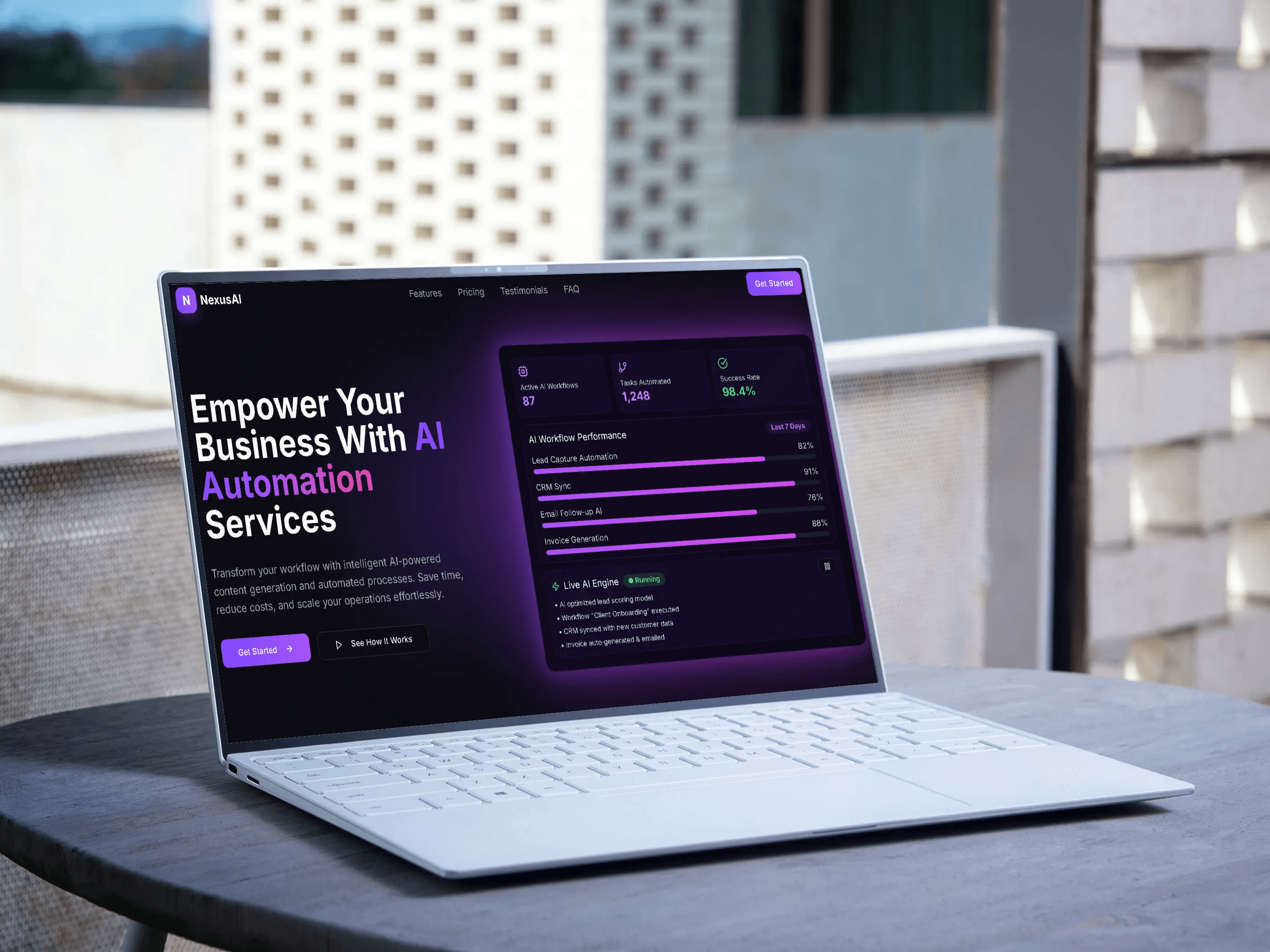 I will create a stunning modern website with clean UI and animations