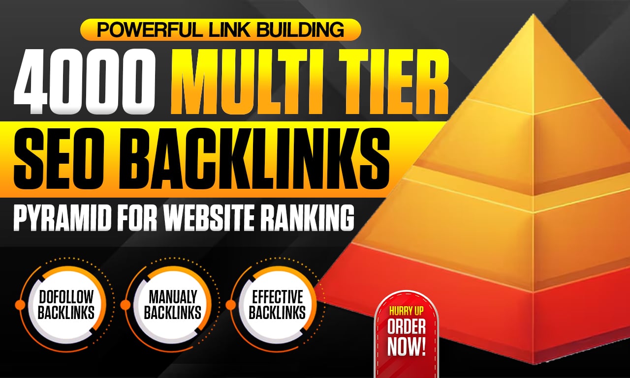 Powerful Link building Multi Tier Backlinks Pyramid for Website Ranking