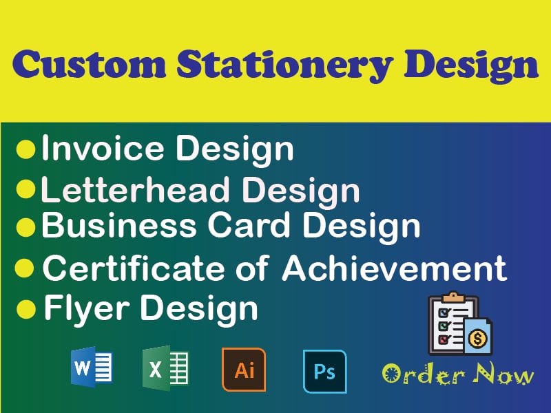 I will create professional logo and complete stationery design for your business