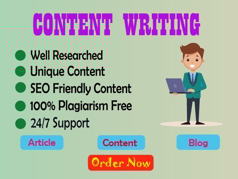I will write 900+ words Google Optimized Articles & Blogs, Content Writing on any topic 