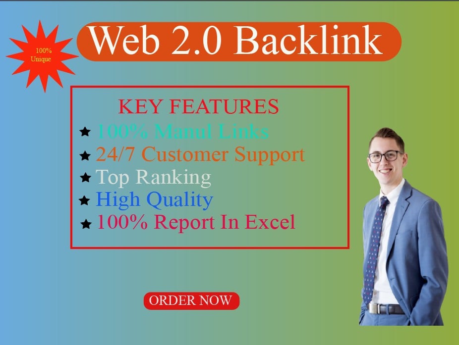  I will create 50 Web 2.0 backlinks on websites that have top-level domain and page authority