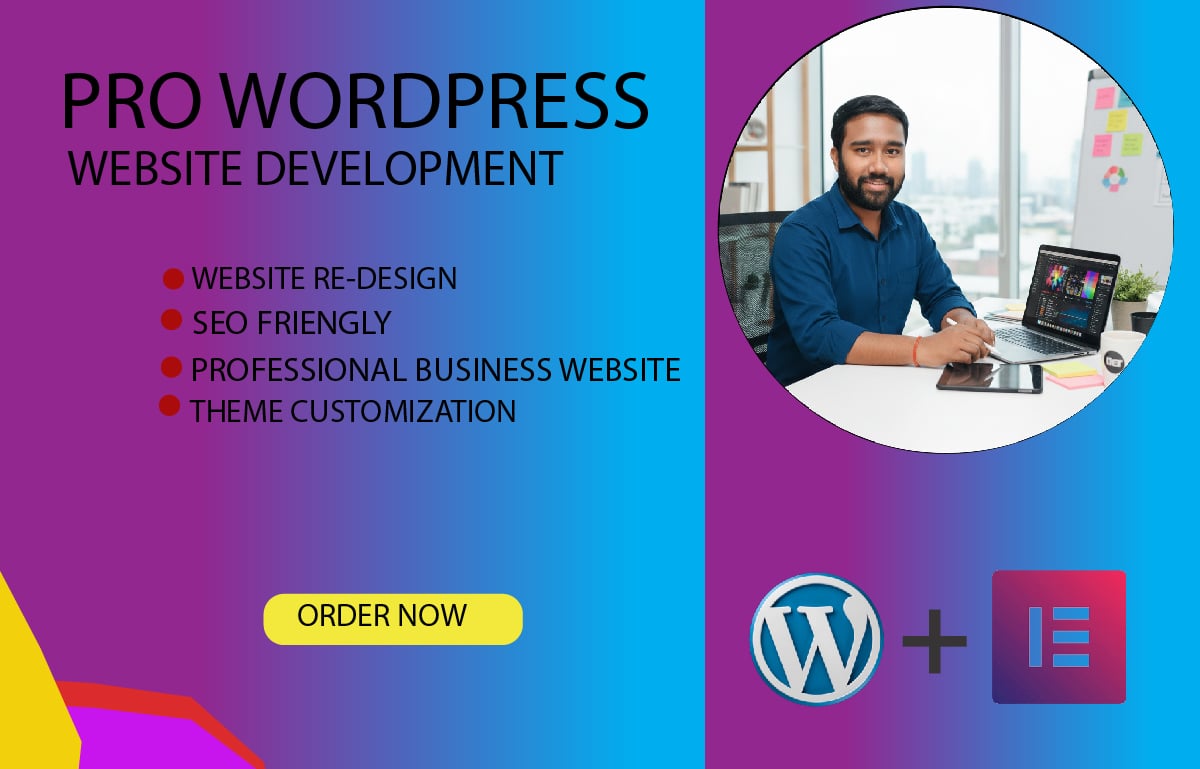 I will build a stunning professional wordpress website with custom design and SEO optimization