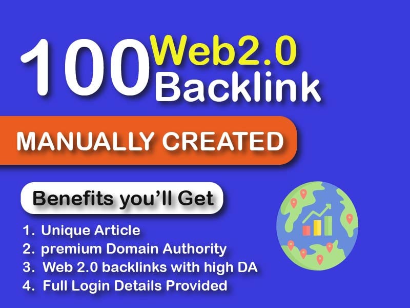 I will create 100 High quality web 2.0 Backlinks with...