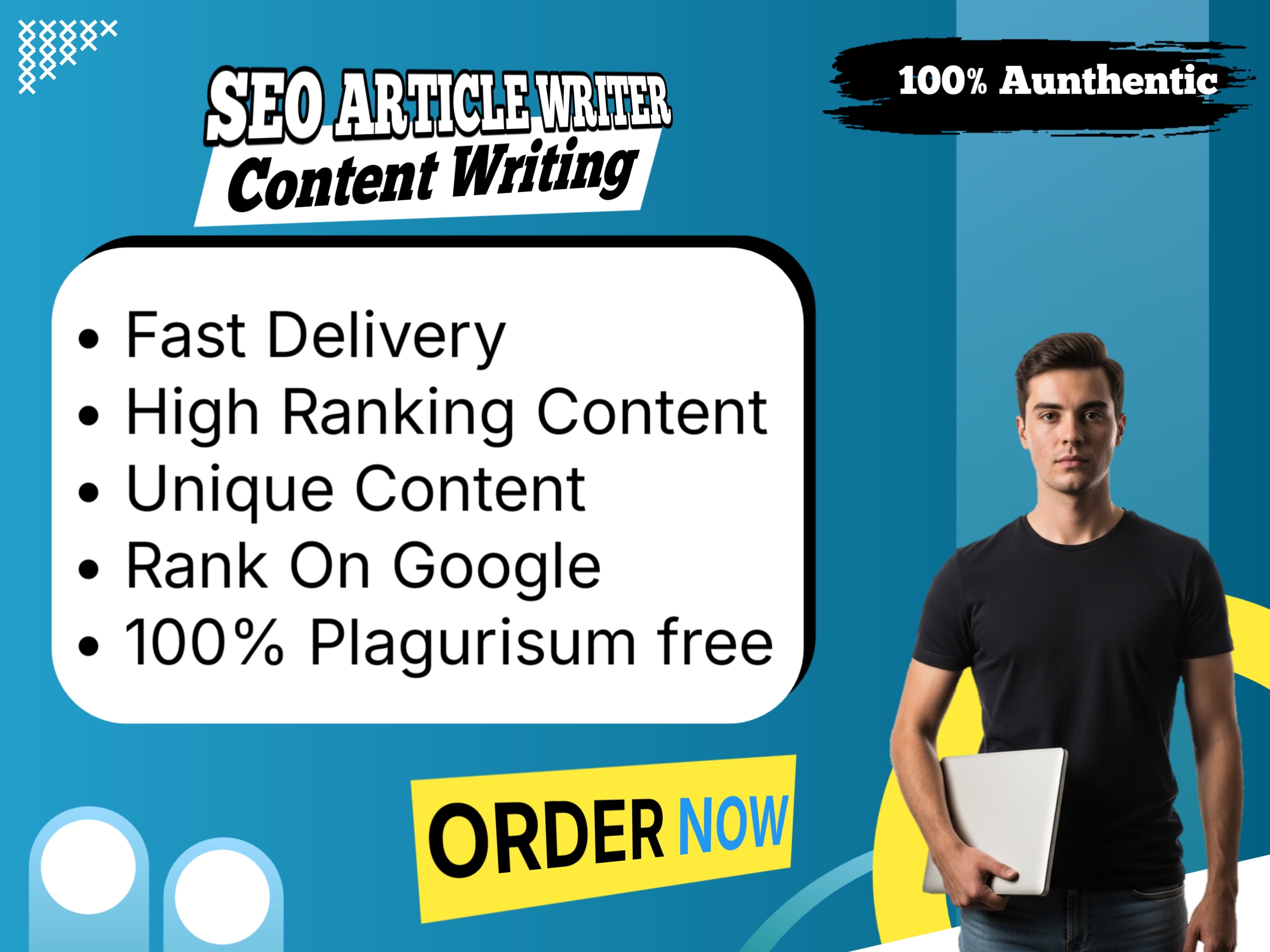 I will create SEO optimized content for your blog