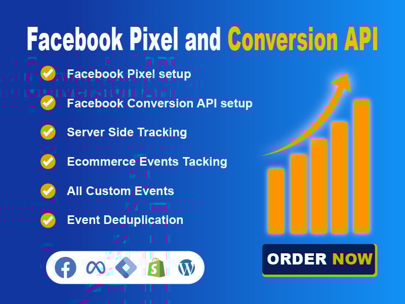 I will set up Facebook Pixel and Conversion API with server side tracking