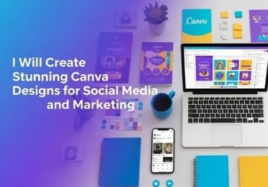 I will design professional Canva graphics for social media