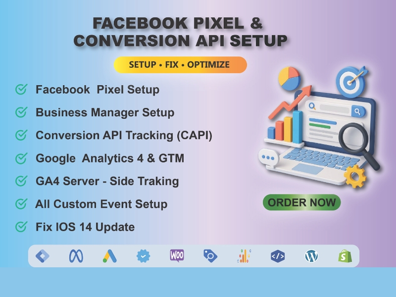 I will Setup Meta Facebook Pixel and Conversion API for accurate server side tracking
